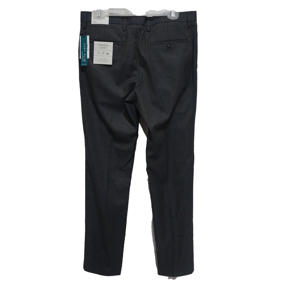 PANTALON FORMAL PERRY ELLIS 32X32 GRIS LISA - Image 2