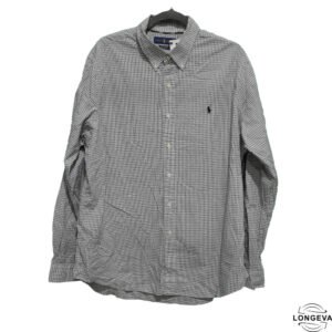 CAMISA POLO RALPH LAUREN XL BLANCO CUADROS