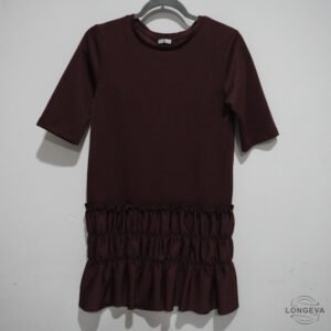 VESTIDO ZARA S GUINDA LISA