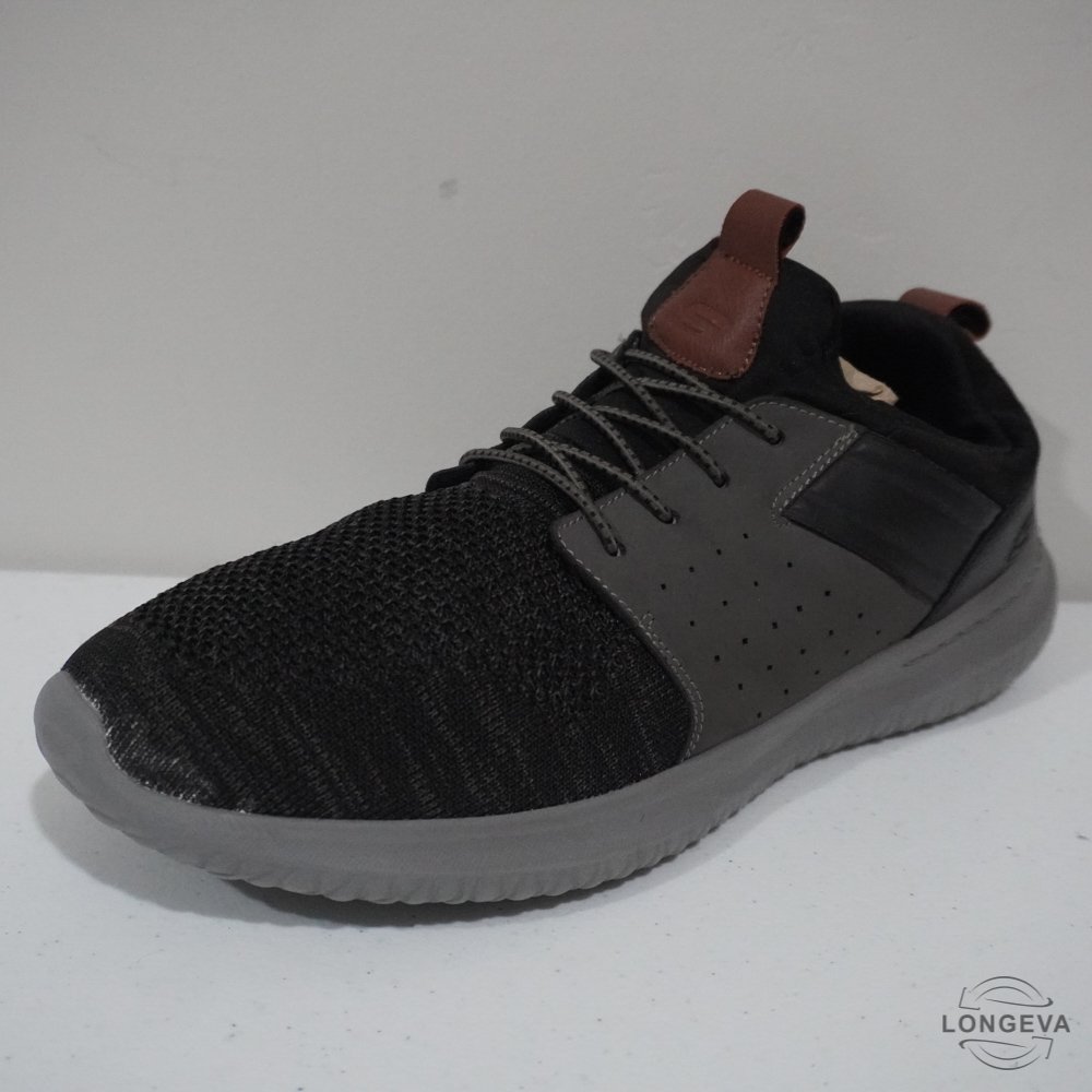 TENIS SKECHERS 30 CM GRIS/NEGRO DELSON 3.0 - Image 2