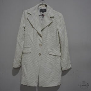 ABRIGO ANN TAYLOR S BLANCO MONOGRAMA