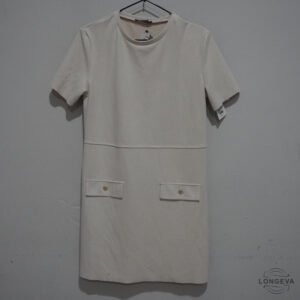 VESTIDO ZARA S BEIGE LISA