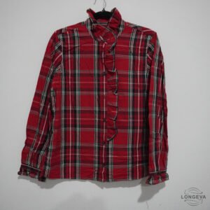 BLUSA J.CREW S ROJO CUADROS