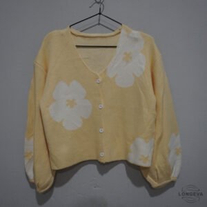 SUETER SHEIN 13-14T AMARILLO/NEGRO FLORES