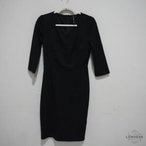 VESTIDO MIUSOL M NEGRO LISA