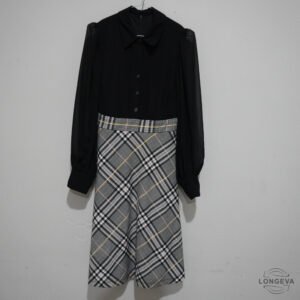 VESTIDO SHELBY PALMER 6 NEGRO CUADROS