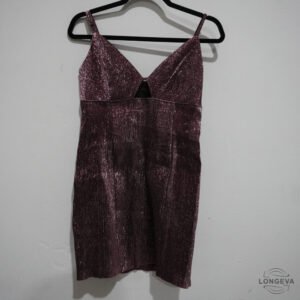 VESTIDO H&M M ROSA BRILLOS