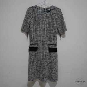 VESTIDO DKNY 6 BLANCO MONOGRAMA