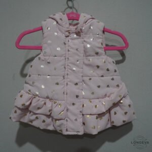 CHALECO KIDS 18M ROSA CORAZONES