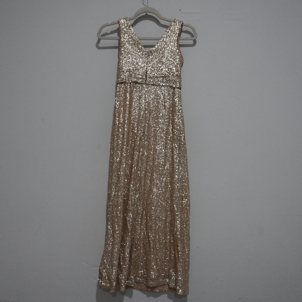VESTIDO SORELLA VITA S DORADO LENTEJUELAS - Image 2