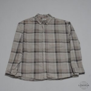 CAMISA H&M L BEIGE CUADROS