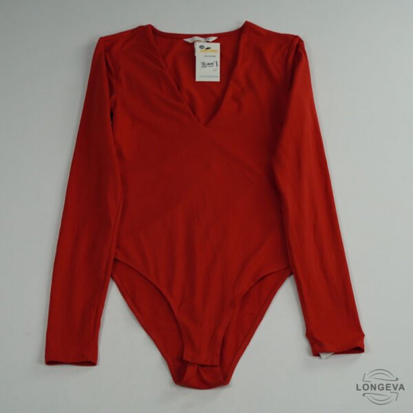 BODYSUIT H&M XS ROJO LISA