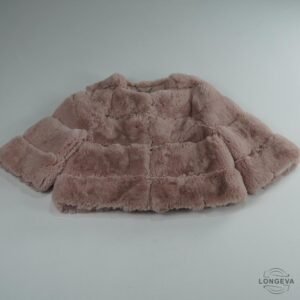 ABRIGO BCBG XS ROSA AFELPADO