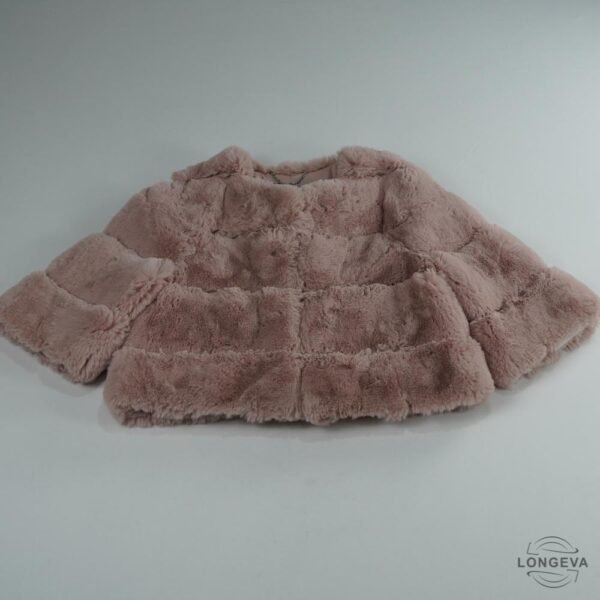 ABRIGO BCBG XS ROSA AFELPADO