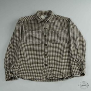 CAMISOLA HOLLISTER XS BEIGE CUADROS