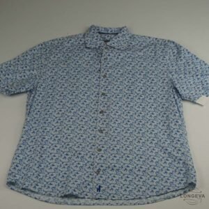 CAMISA JOHNNIE O M AZUL FLORES