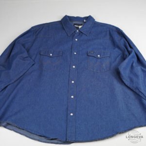 CAMISA WRANGLER 4XL AZUL MEZCLILLA