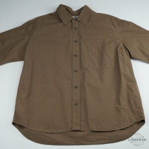 CAMISA UNIQLO M CAFÉ CUADROS