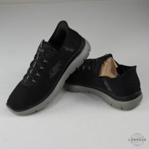 TENIS SKECHERS 28.5 CM NEGRO/GRIS SLIP INS