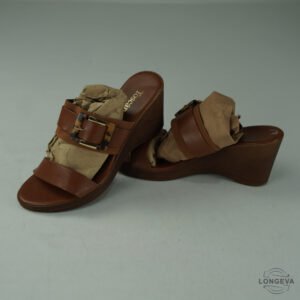 TACONES TOSCANELLA 27 CM CAFE/NEGRO LISA