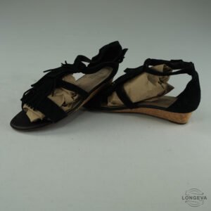 TACONES CLARKS 26 CM NEGRO/CAFE GAMUZA
