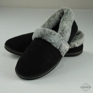 PANTUFLAS SKECHERS 27 CM NEGRO AFELPADO