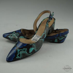 TACONES NATURALIZER 25 CM AZUL ANIMAL PRINT