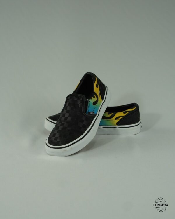 TENIS VANS 23 CM NEGRO/BLANCO SLIP ON