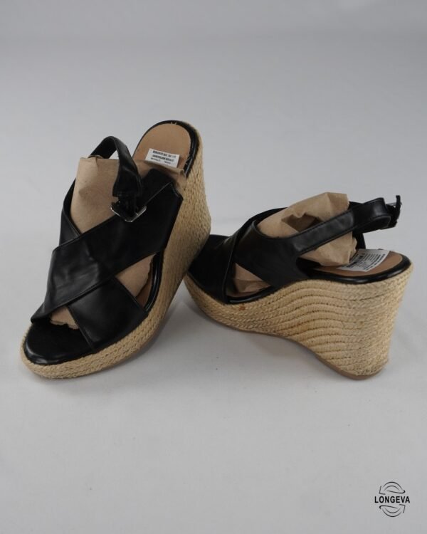 TACONES AMERICAN EAGLE 24.5 CM NEGRO TEJIDO