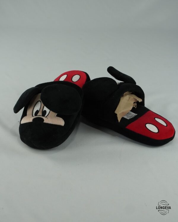 PANTUFLAS GENERIC 25 CM NEGRO/ROJO MICKEY MOUSE
