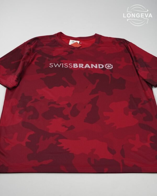 PLAYERA SWISSBRAND L ROJO MONOGRAMA