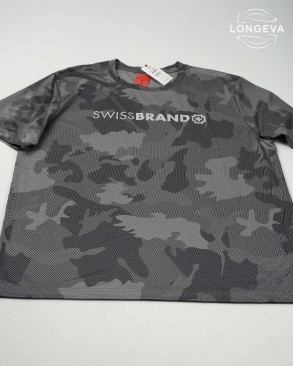 PLAYERA SWISSBRAND L GRIS MONOGRAMA
