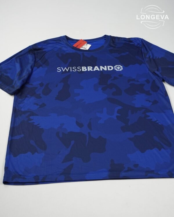 PLAYERA SWISSBRAND L AZUL MONOGRAMA