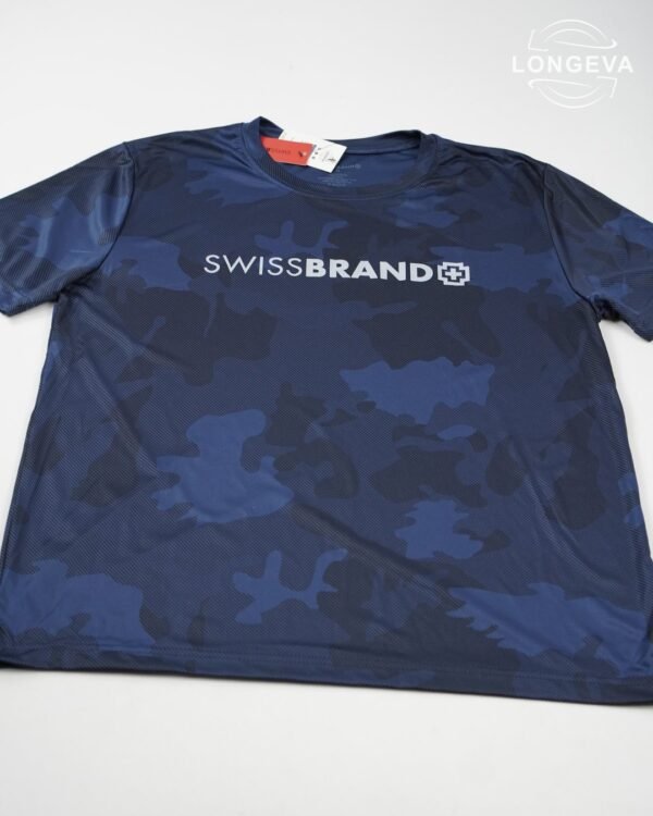 PLAYERA SWISSBRAND M AZUL MONOGRAMA
