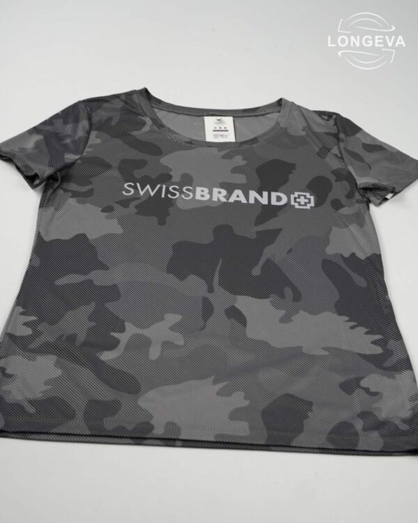 PLAYERA SWISSBRAND S GRIS MONOGRAMA