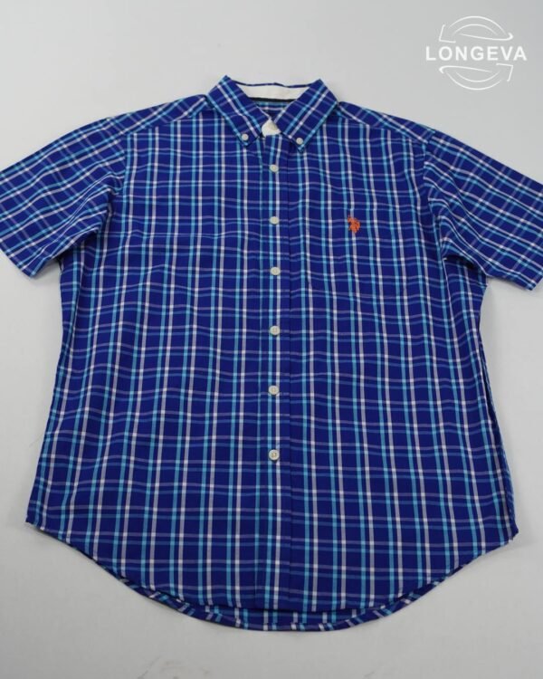 CAMISA POLO S AZUL CUADROS