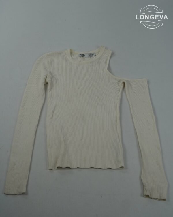 BLUSA ZARA S BLANCO LISA