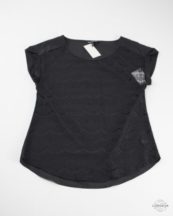 BLUSA EXPRESS XS NEGRO ENCAJE