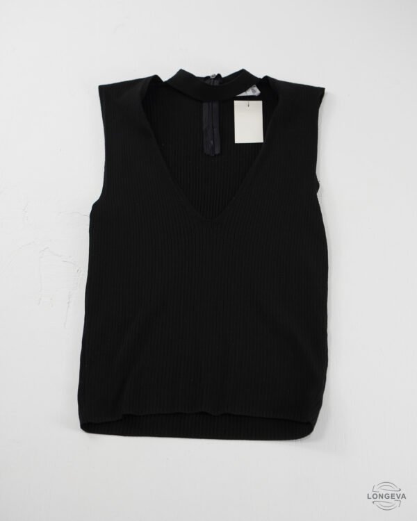 BLUSA ZARA M NEGRO RAYAS