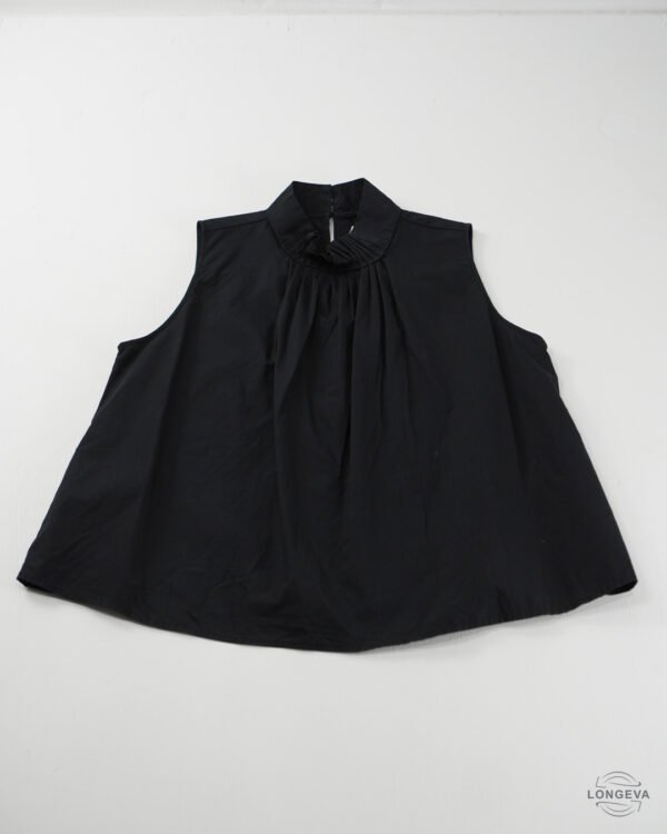 BLUSA BANANA REPUBLIC S NEGRO OLANES