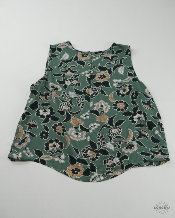 BLUSA ANN TAYLOR XL VERDE FLORES