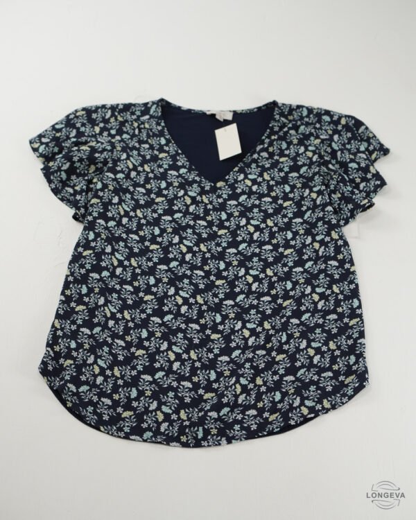 BLUSA LOFT S AZUL FLORES