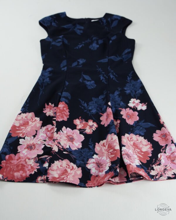 VESTIDO LONDON TIMES  8 AZUL FLORES