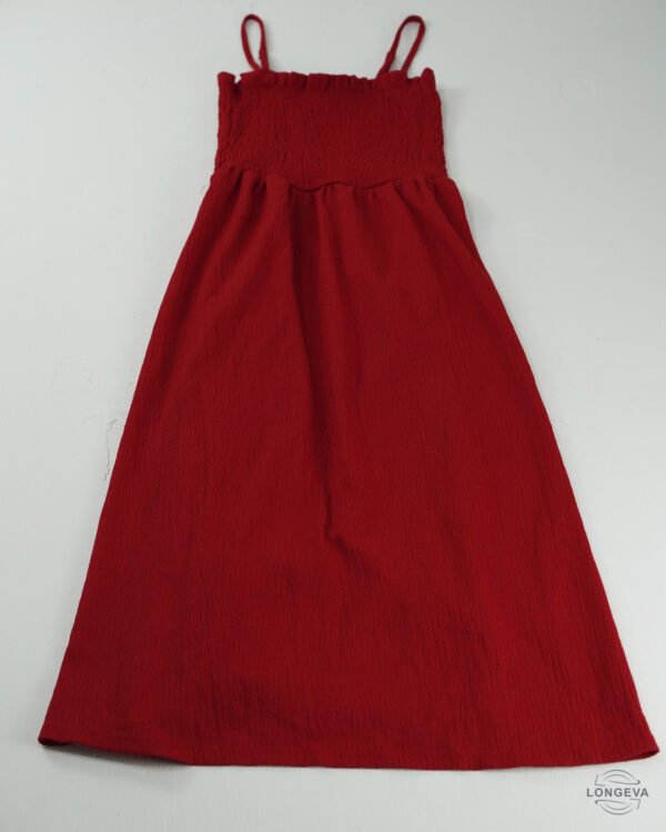 VESTIDO H&M S ROJO LISA
