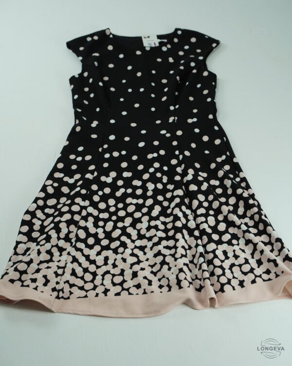 VESTIDO LONDON TIMES 8 NEGRO LUNARES