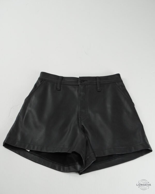 SHORT HOLLISTER XS NEGRO VINIPIEL
