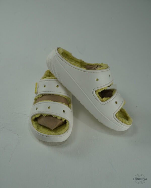 SANDALIAS CROCS 26 CM BLANCO AFELPADO