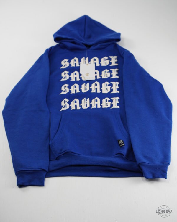 SUDADERA ROCAWEAR L AZUL LETRAS