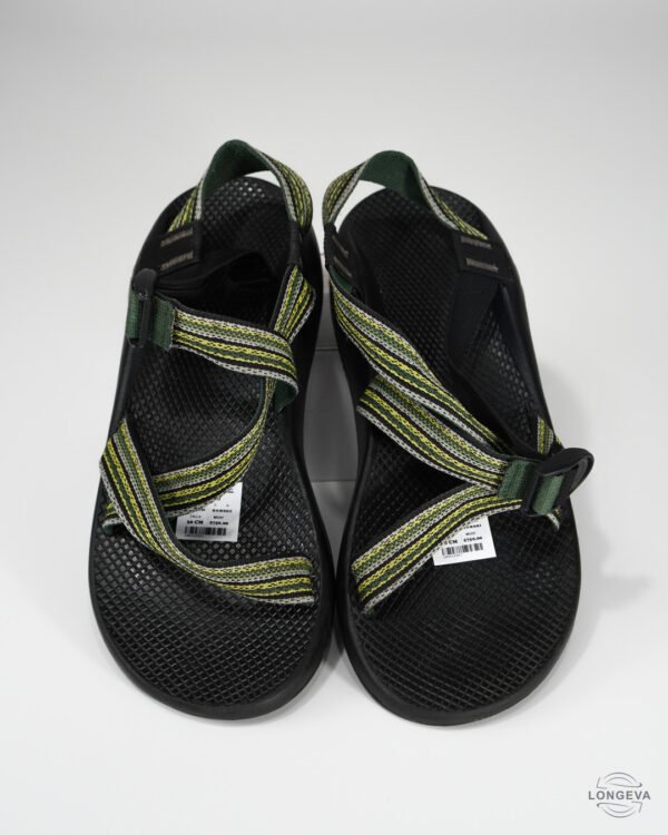 SANDALIAS CHACO 30 CM NEGRO/VERDE LISA