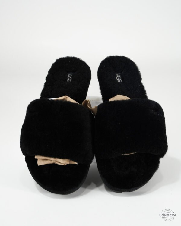 SANDALIAS UGG 24 CM NEGRO AFELPADO